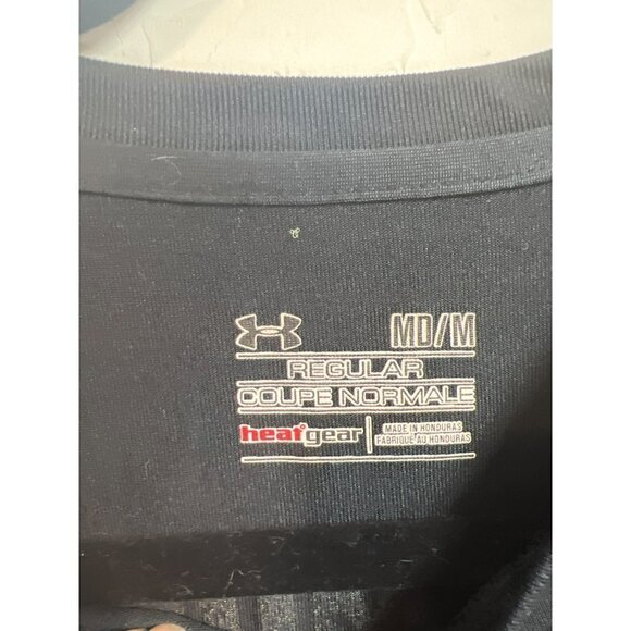 Under Armour Tough Mudder 2013 Finisher Sz M Black Orange Sponsors on Back Heatg - Picture 2 of 4